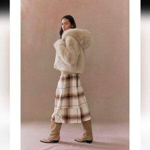 Free People Women's Ivy Puckered Plaid Crop Culotte Pants